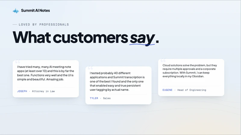 Summit AI Notes screenshot 5
