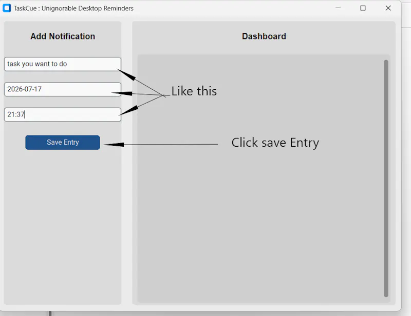 TaskCue: Unignorable Desktop Reminders screenshot 5