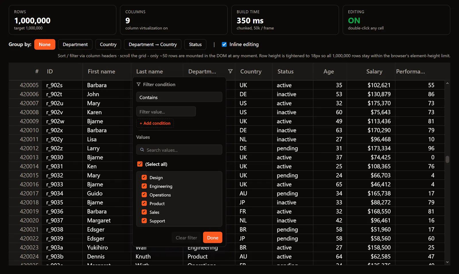 SvGrid screenshot 2