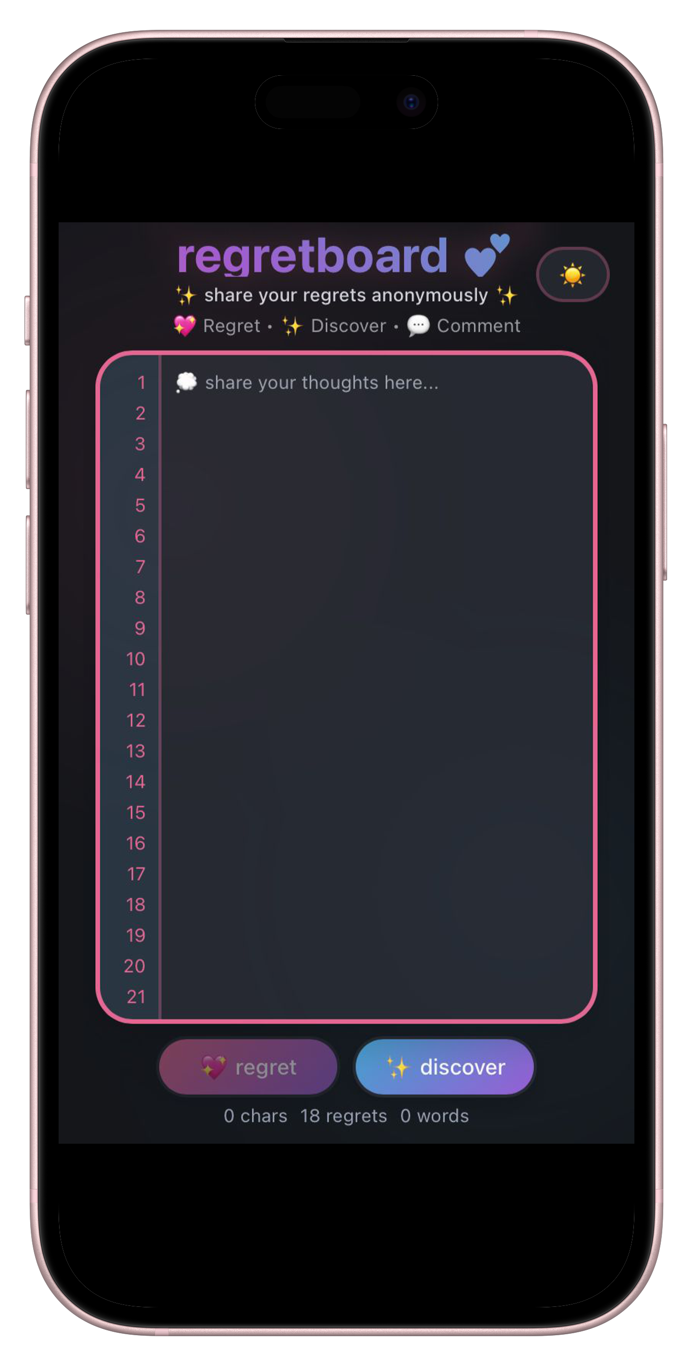 regretboard - Screenshot 2 preview
