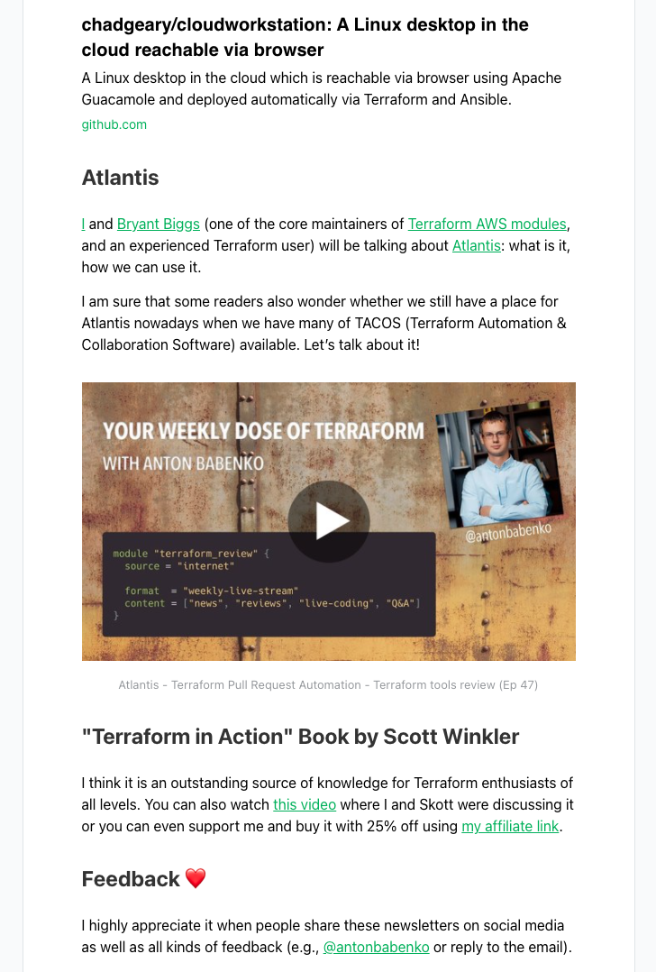 Terraform Weekly Newsletter gallery image