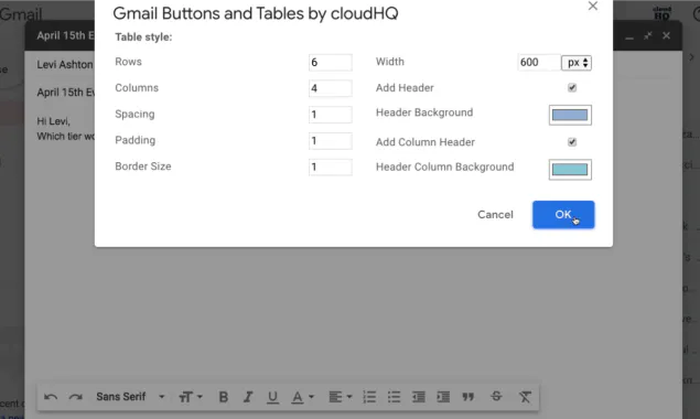 Gmail Tables: How to insert a table in Gmail email with just 1 click ...