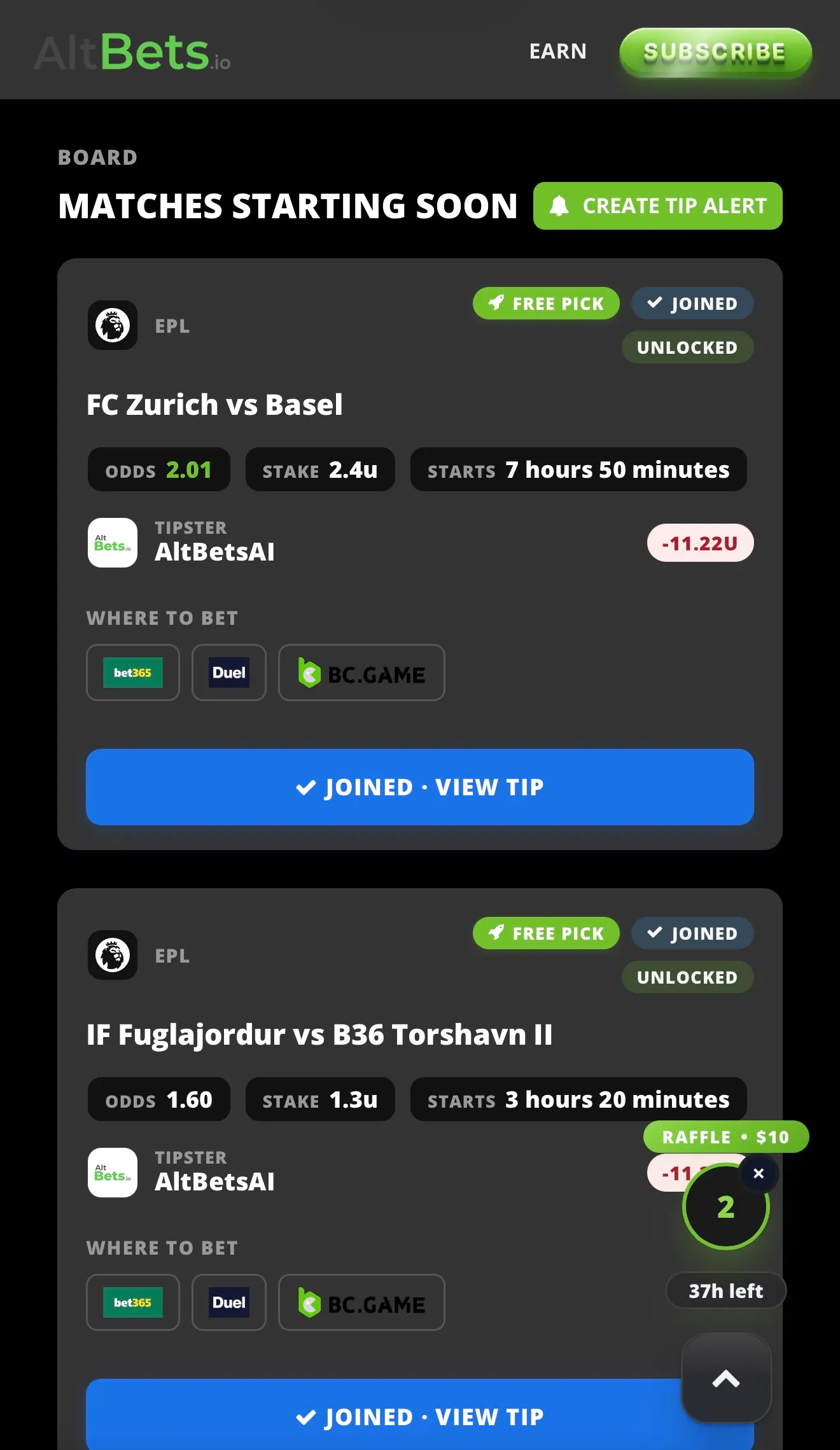 AltBets - Degen Sports Bets gallery image