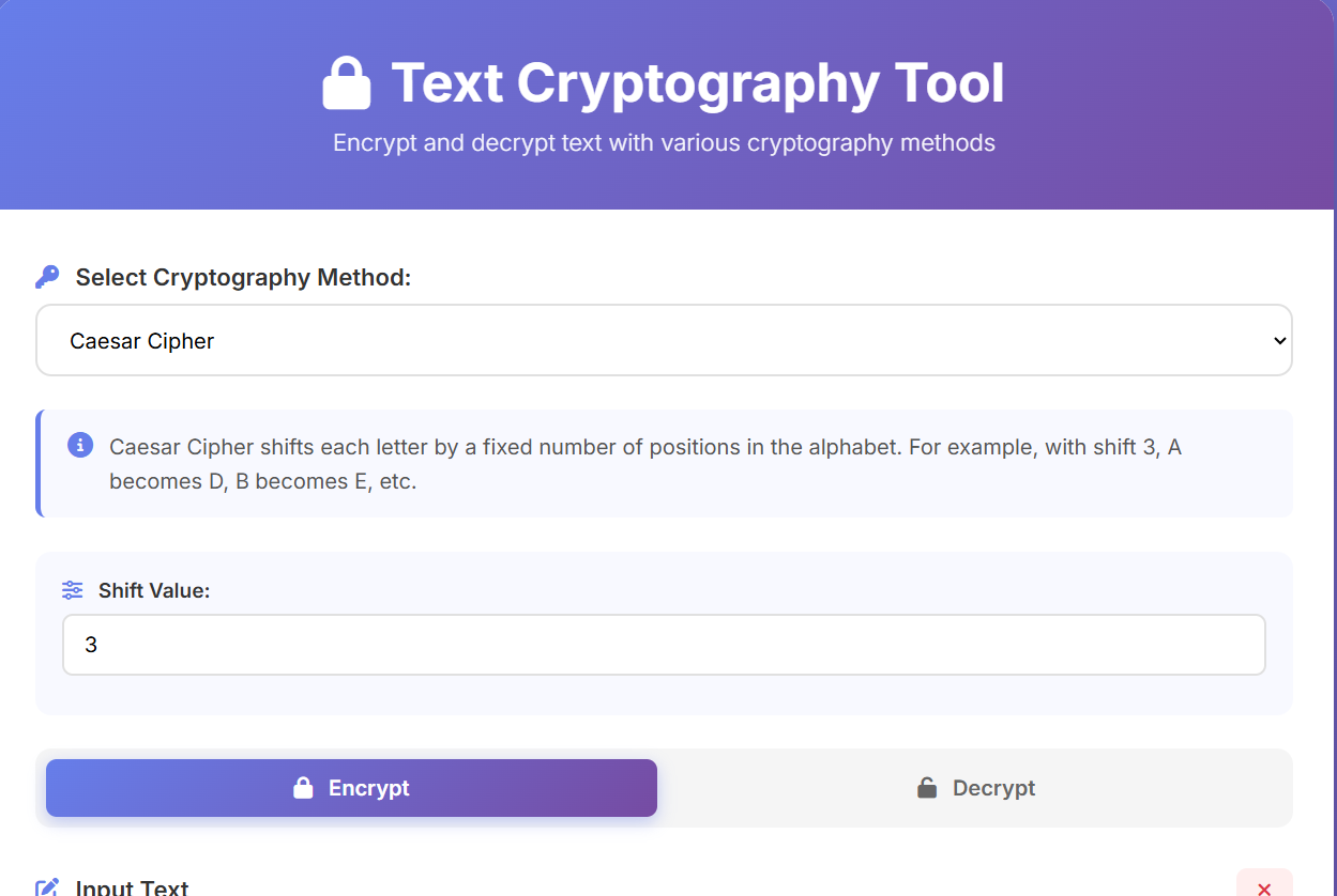 Text Cryptography Tool gallery image
