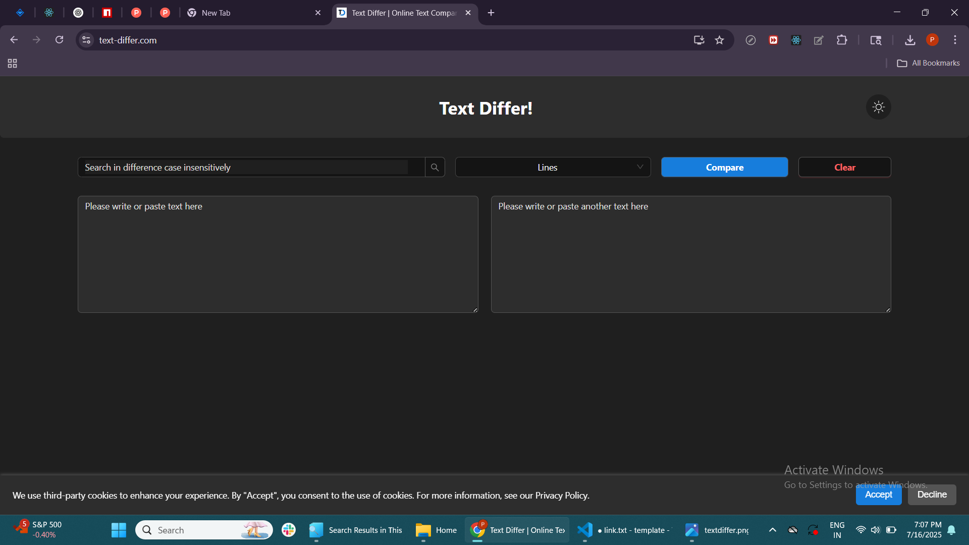 Media text-differ.com - Alat perbandingan teks dalam talian 1