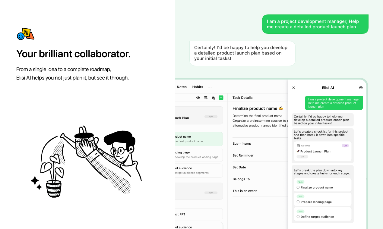 Elisi : AI-powered Goal Management App gallery image