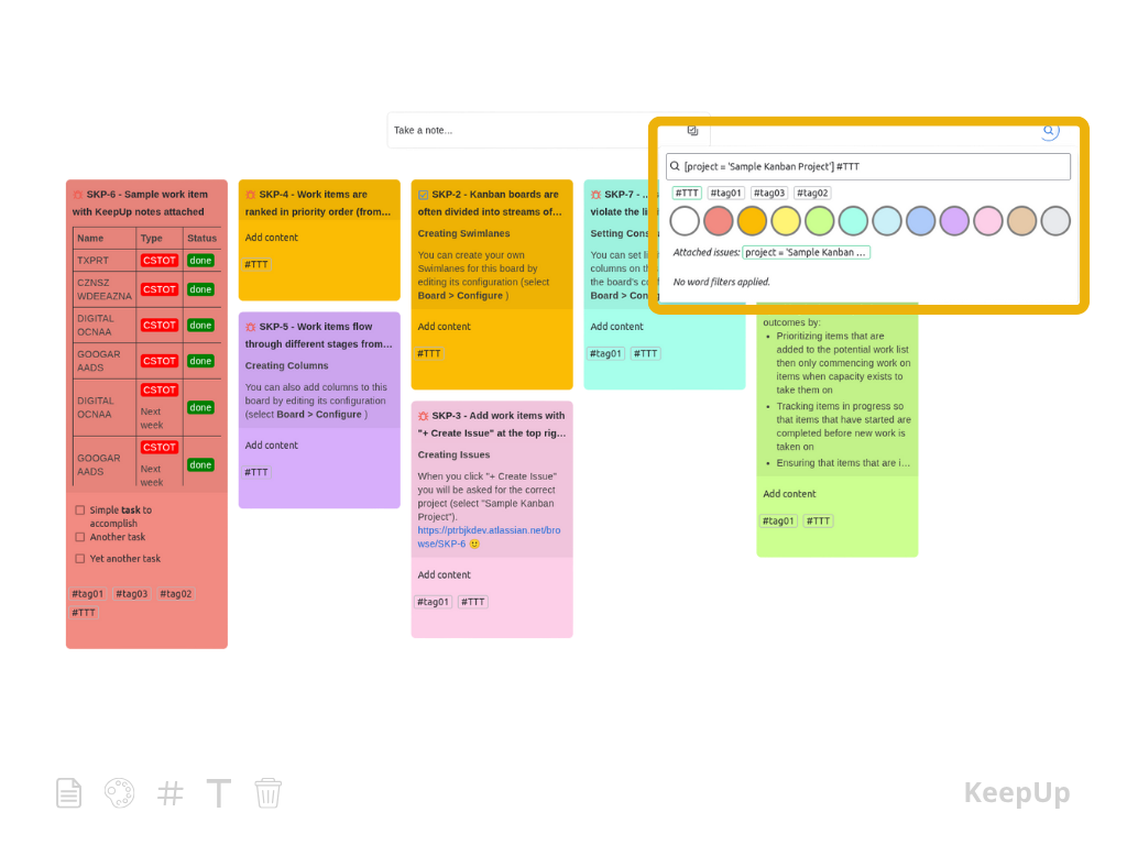 Keep up, personal notes & todos for Jira media 4