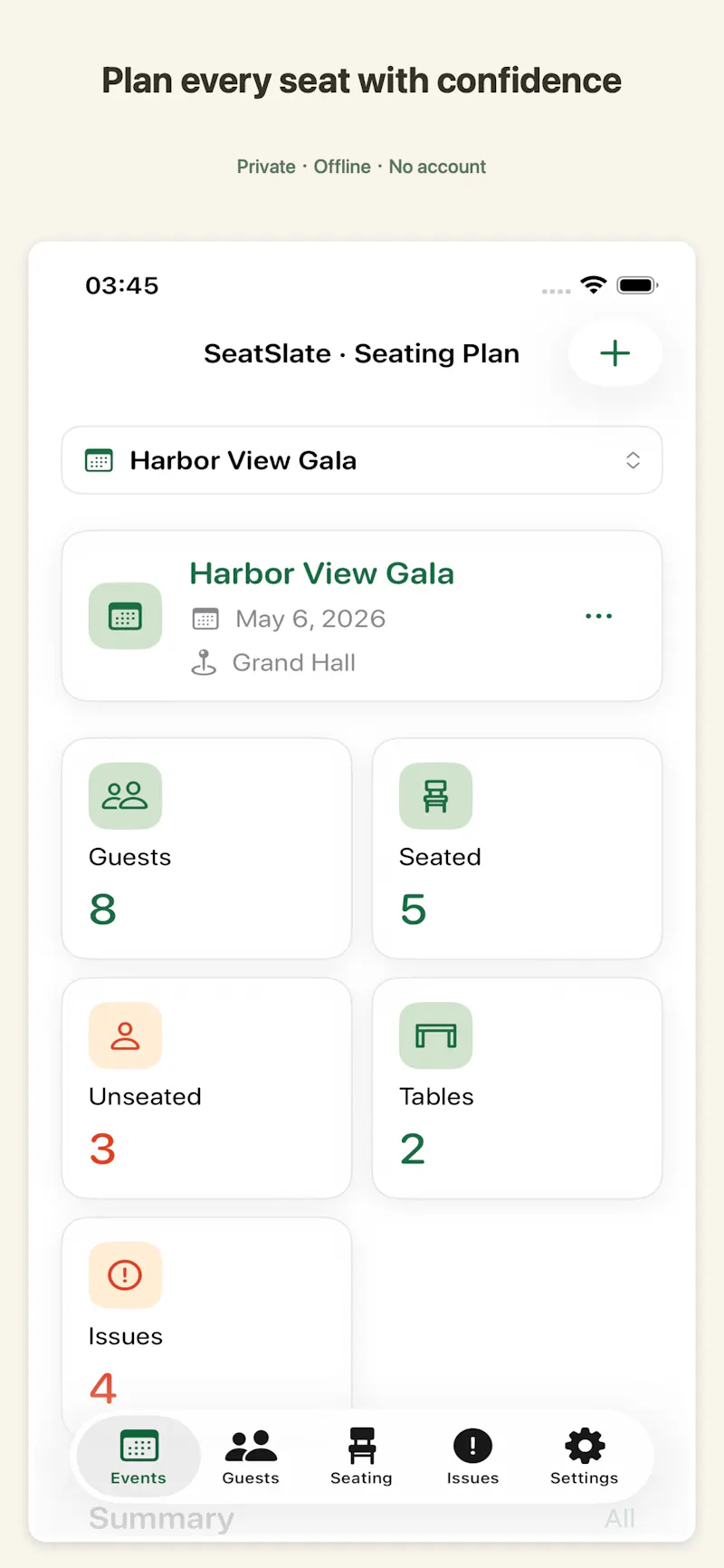 SeatSlate · Seating Plan screenshot 1