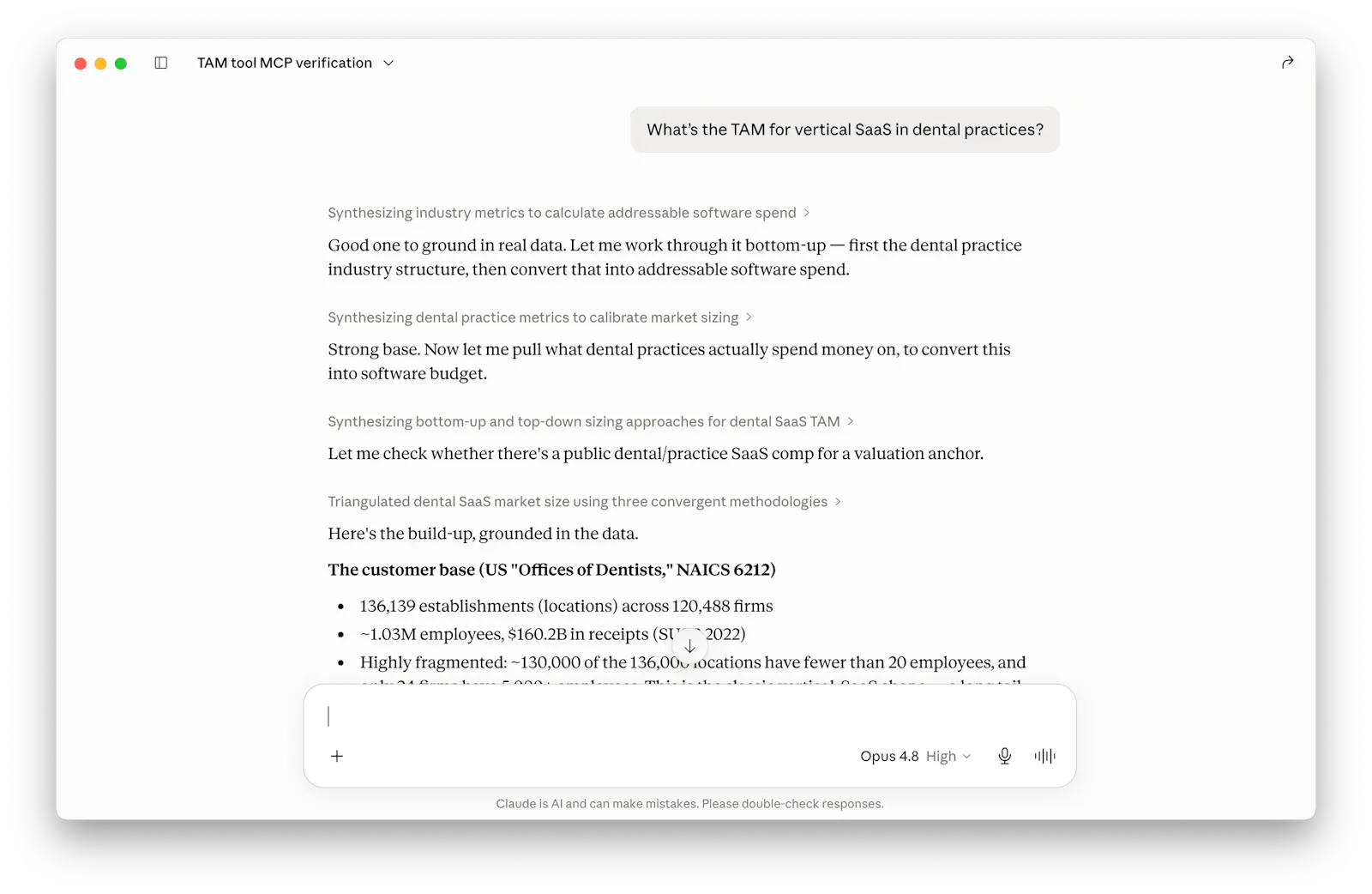 TAM Tool screenshot 2