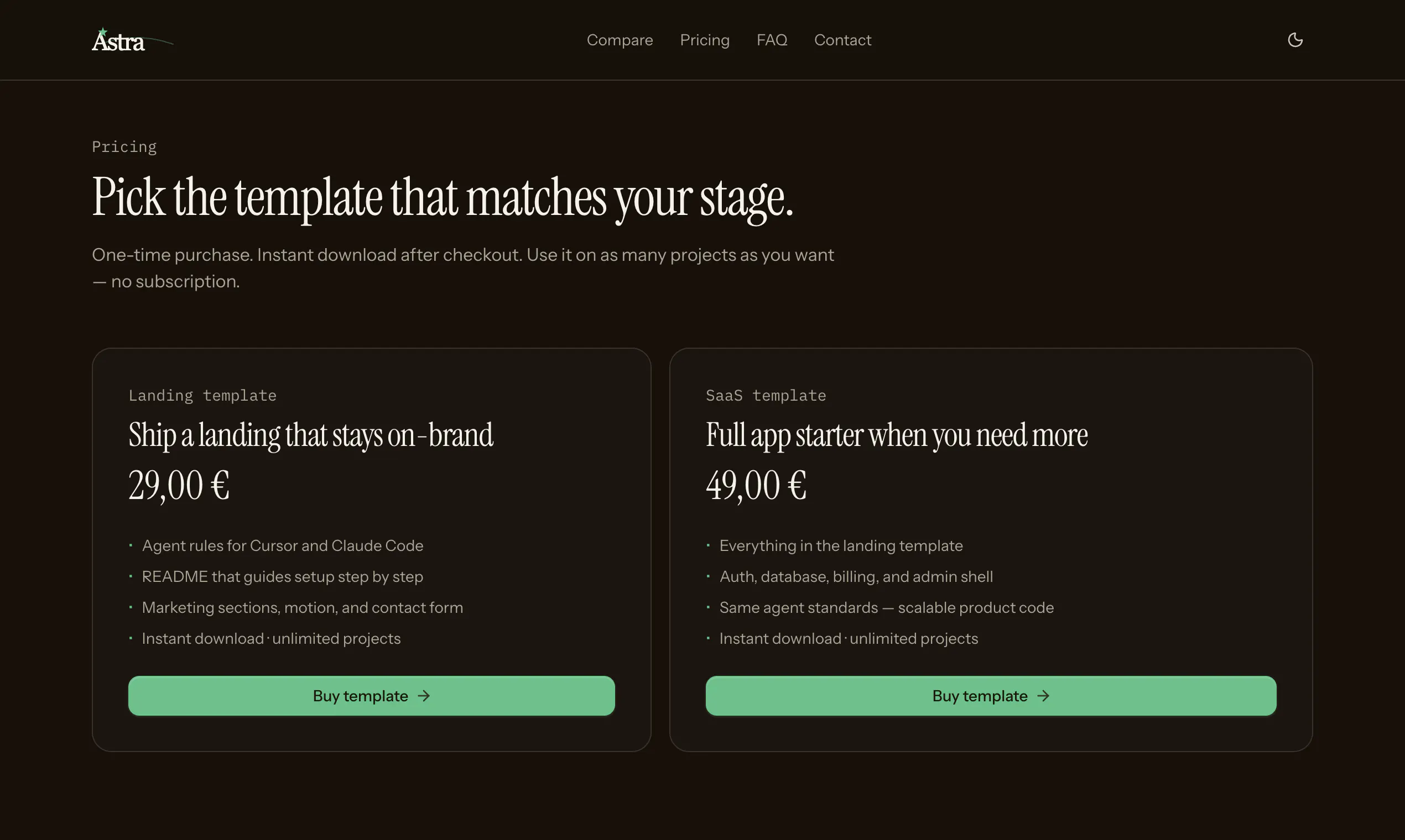 Next templates for Cursor & Claude Code gallery image
