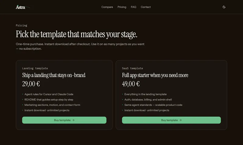 Next templates for Cursor & Claude Code screenshot 4