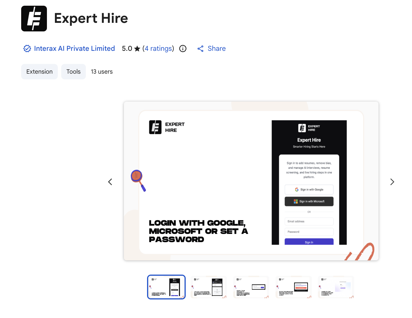 Expert Hire - Main product screenshot demonstrating key features and user interface