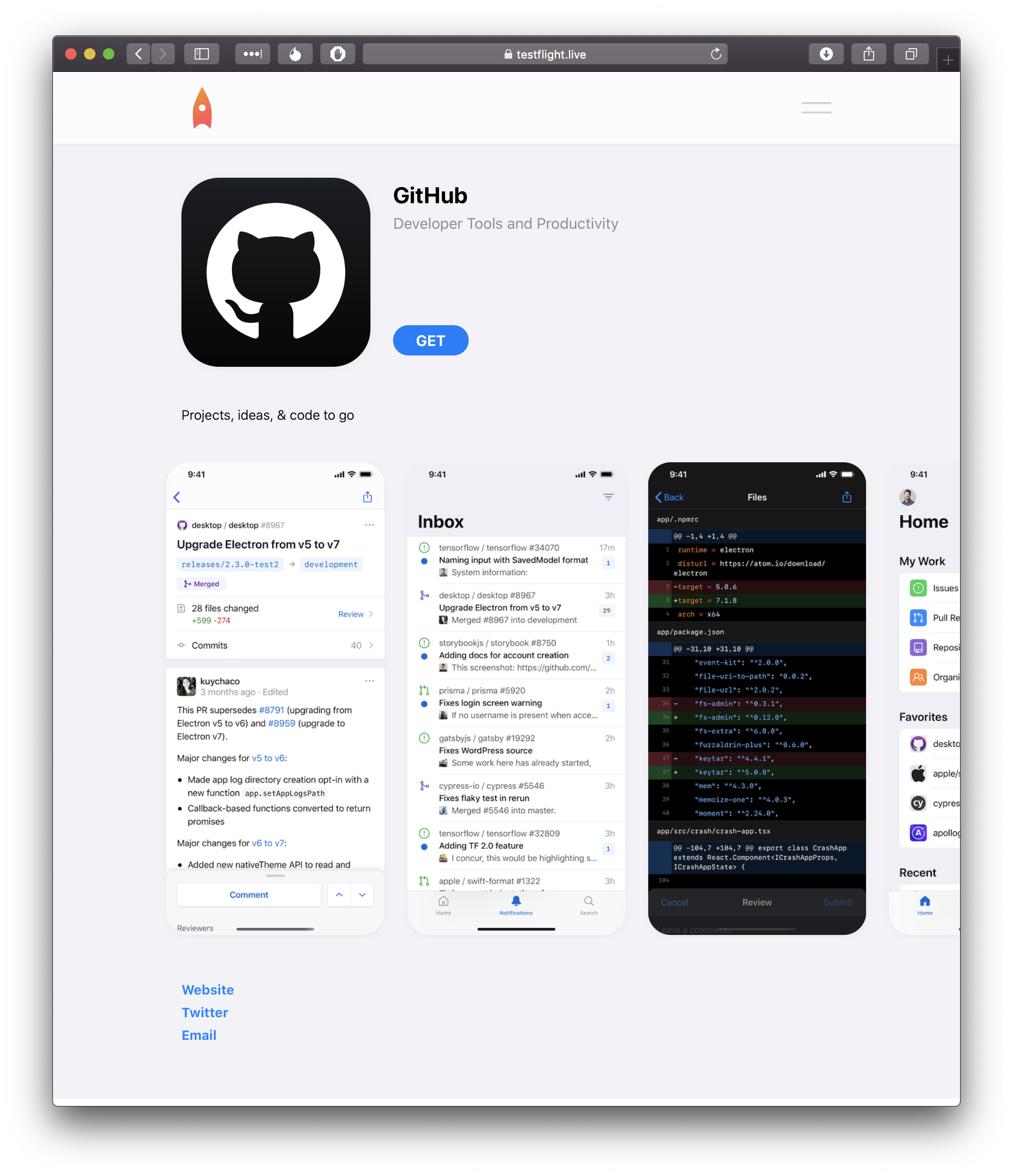 Testflight App Store gallery image