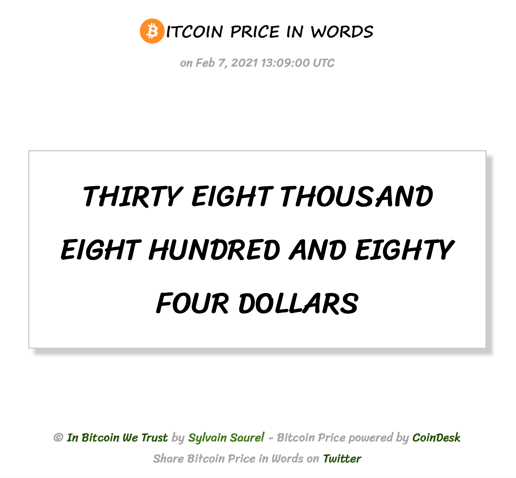 Bitcoin Price in Words gallery image