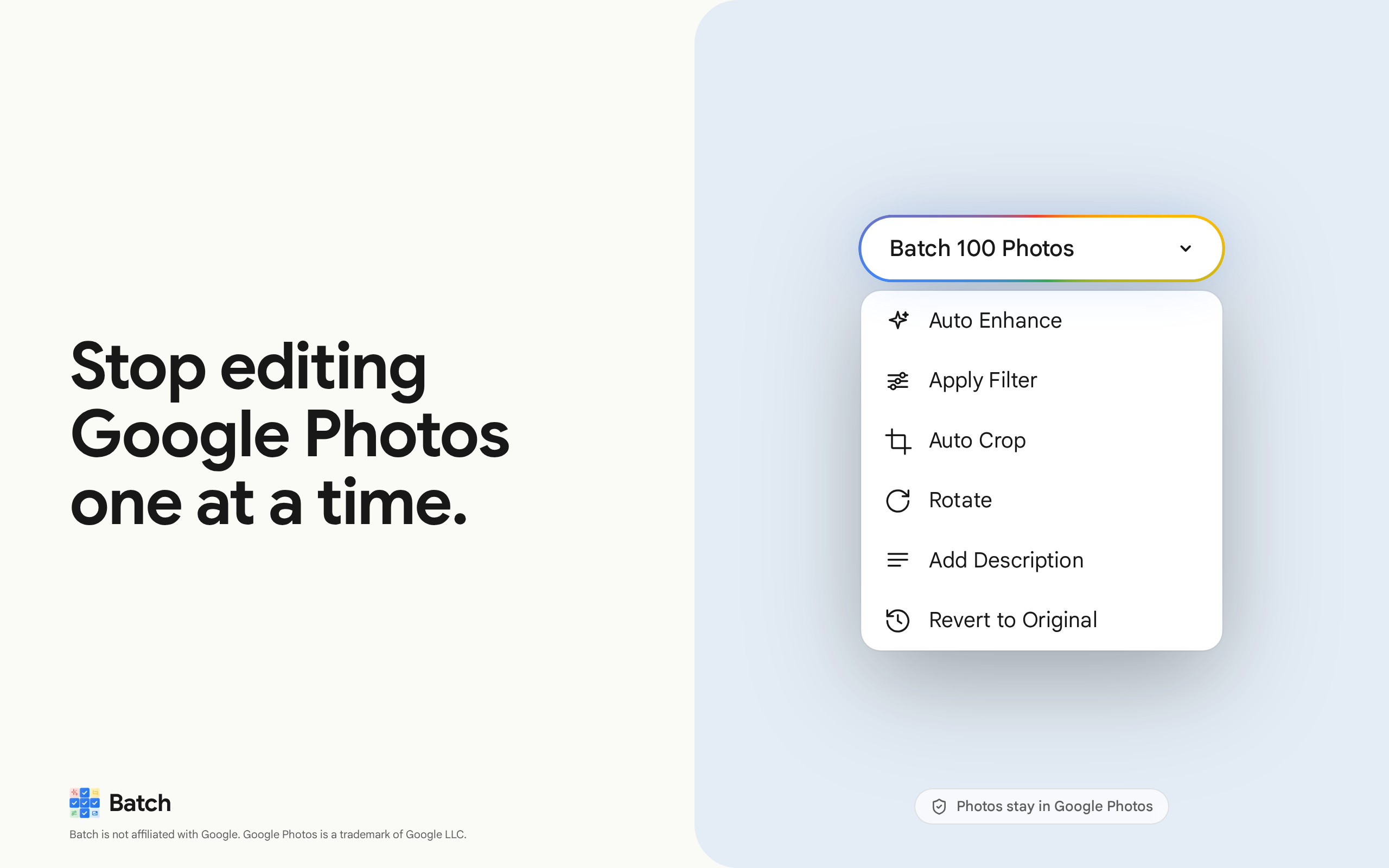 Batch for Google Photos gallery image