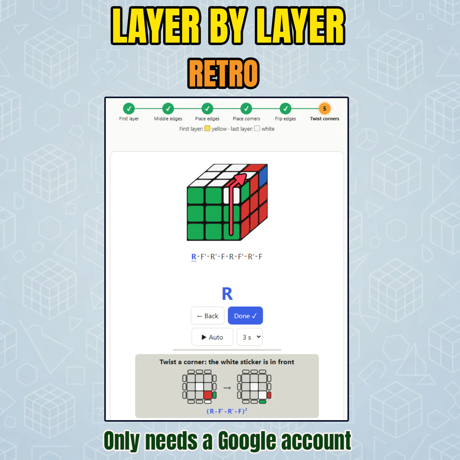 Interactive 3x3 Cube Solver and Coach gallery image