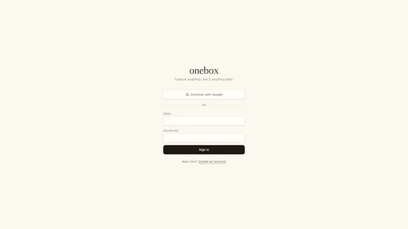ONEBOX  screenshot 1