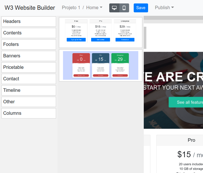 W3 Website Builder gallery image
