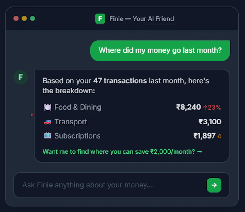 expenseOS screenshot 2