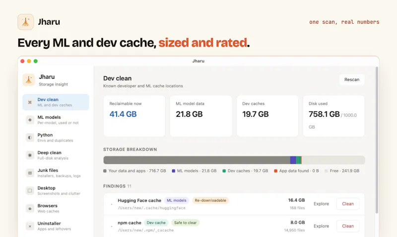 Jharu -A disk cleaner that can think. screenshot 5