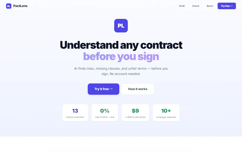 PactLens screenshot 1