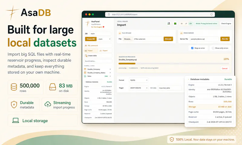 AsaDB screenshot 1