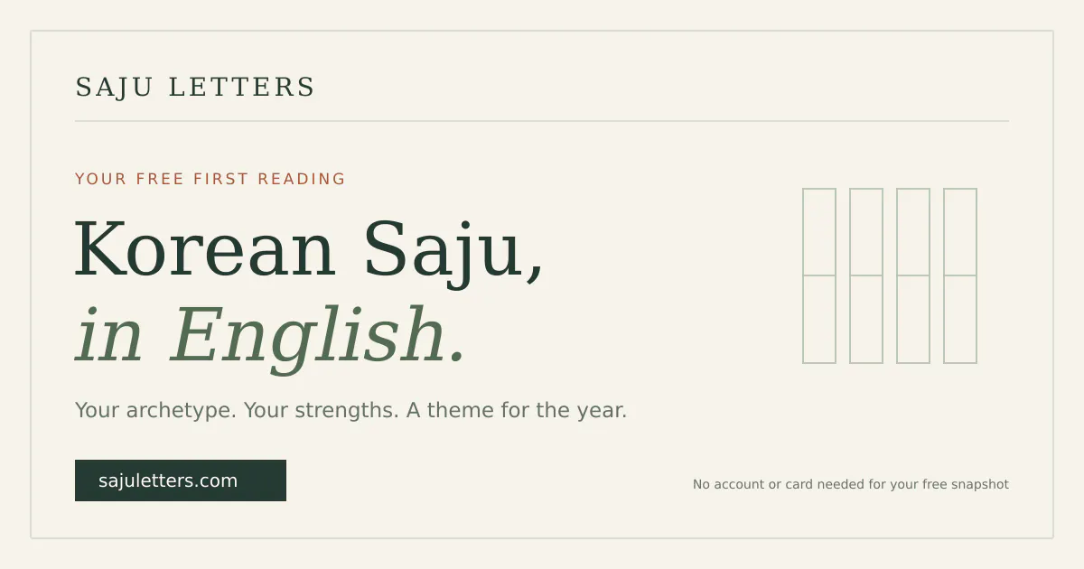 Saju Letters