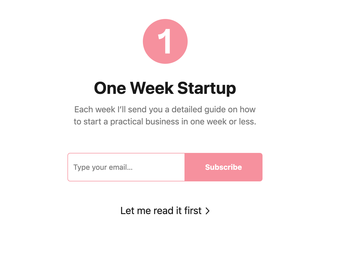 One Week Startup gallery image