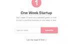 One Week Startup image