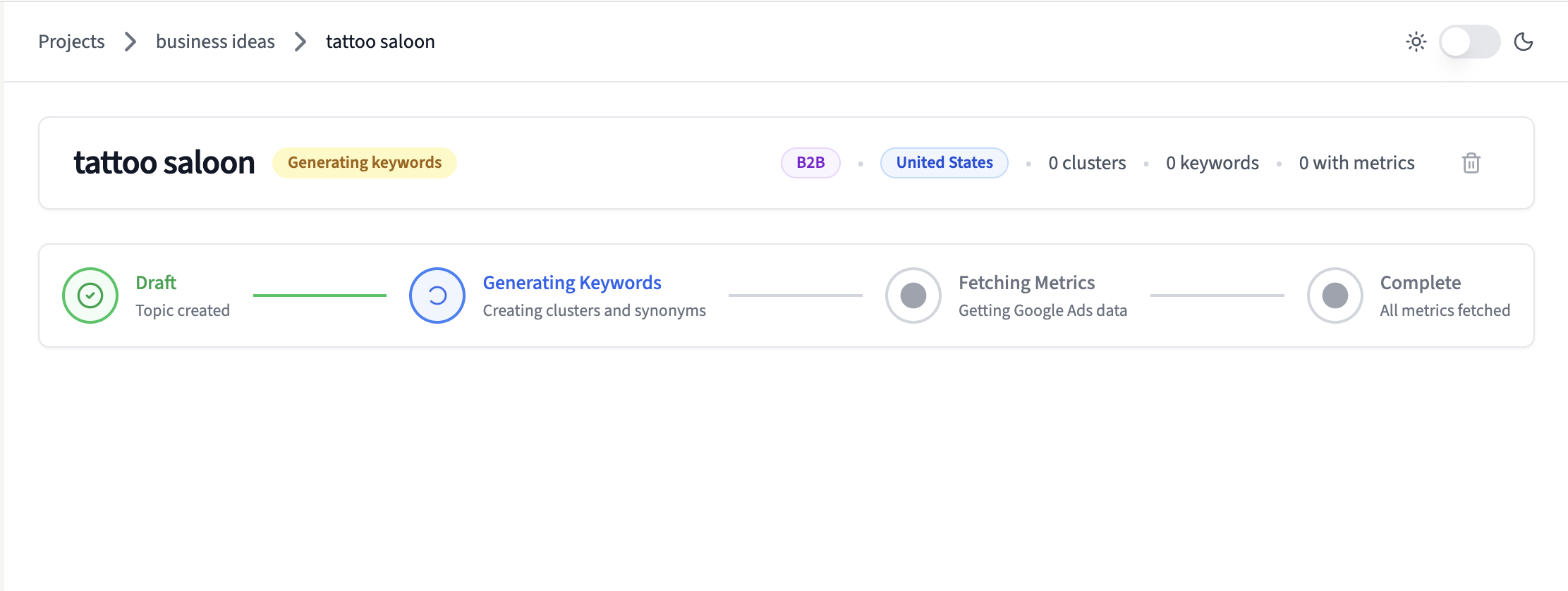 BrightKeyword - Screenshot 3 showing product features and functionality