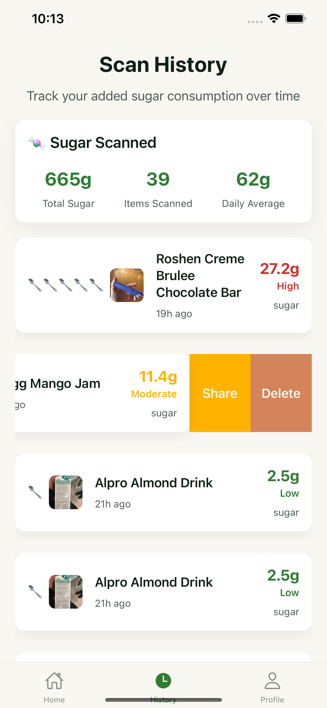 Added Sugar Detector gallery image