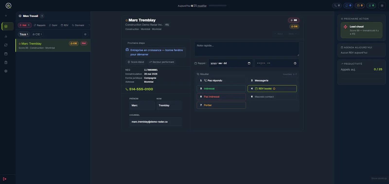 RadarCRM screenshot 2