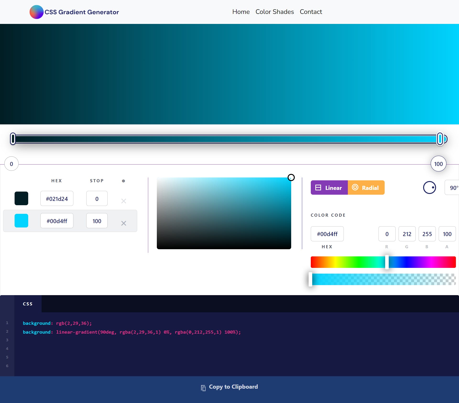 CSS Gradient Generator media 1