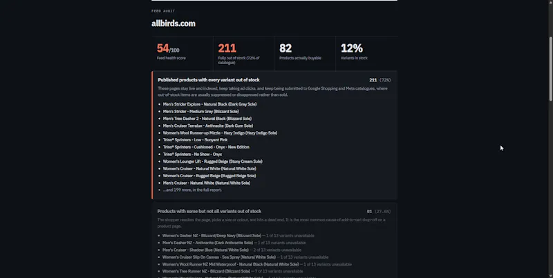 Shopify Feed Checker screenshot 1