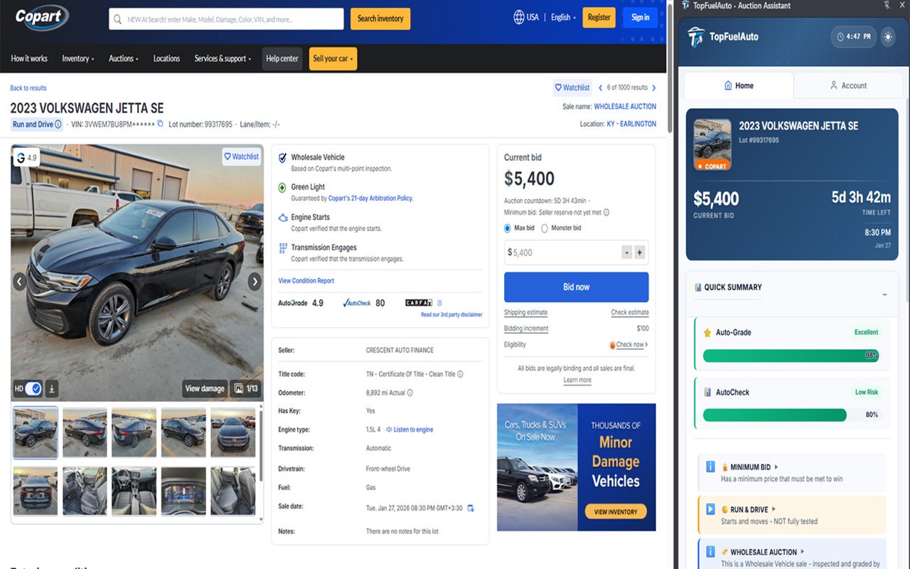 TopFuel Auto , AI for Car Auctions gallery image