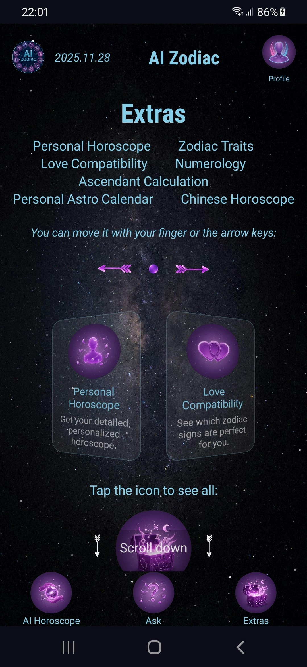 AI Zodiac - Screenshot 2 showing product features and functionality