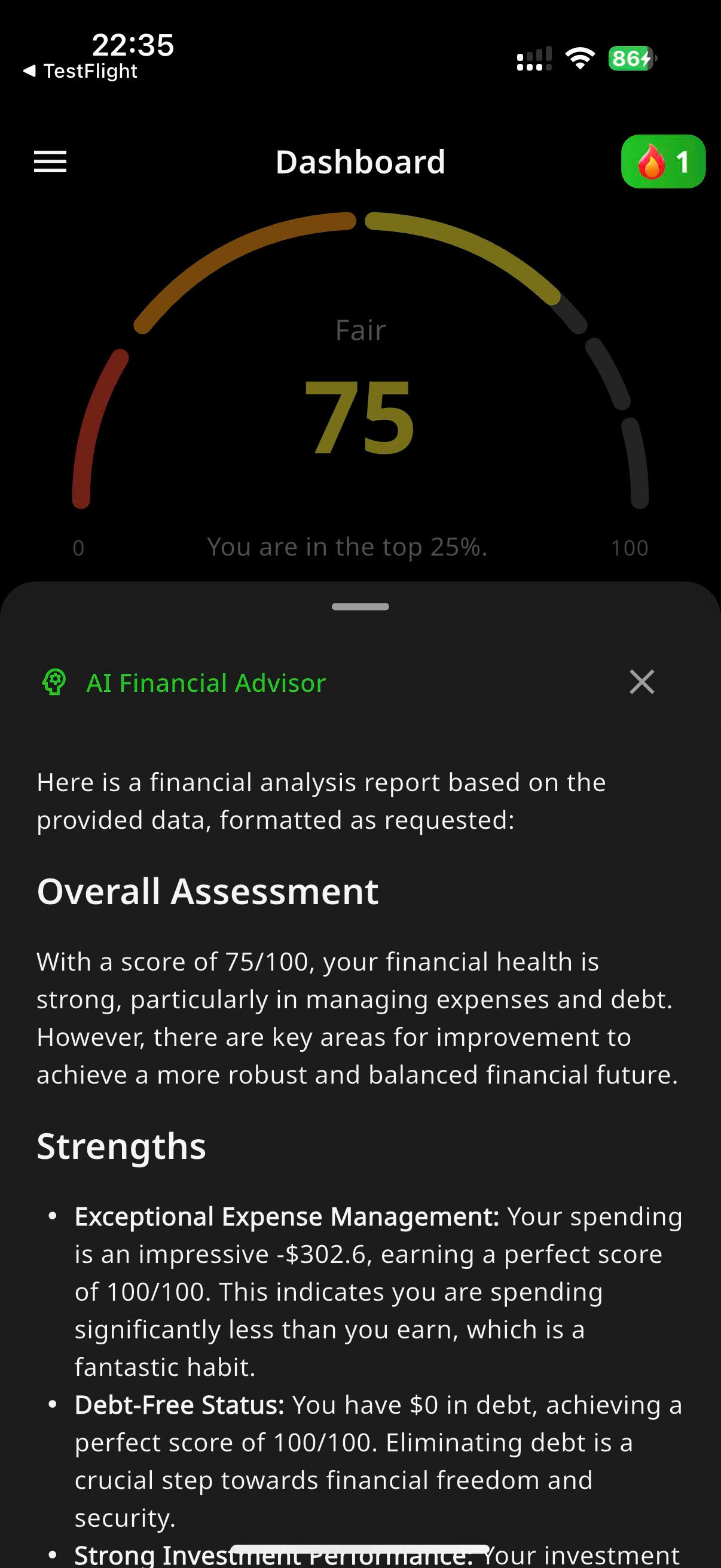 Finself: AI Track Budget Plan gallery image