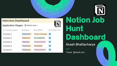Notion Job Hunt Dashboard gallery image