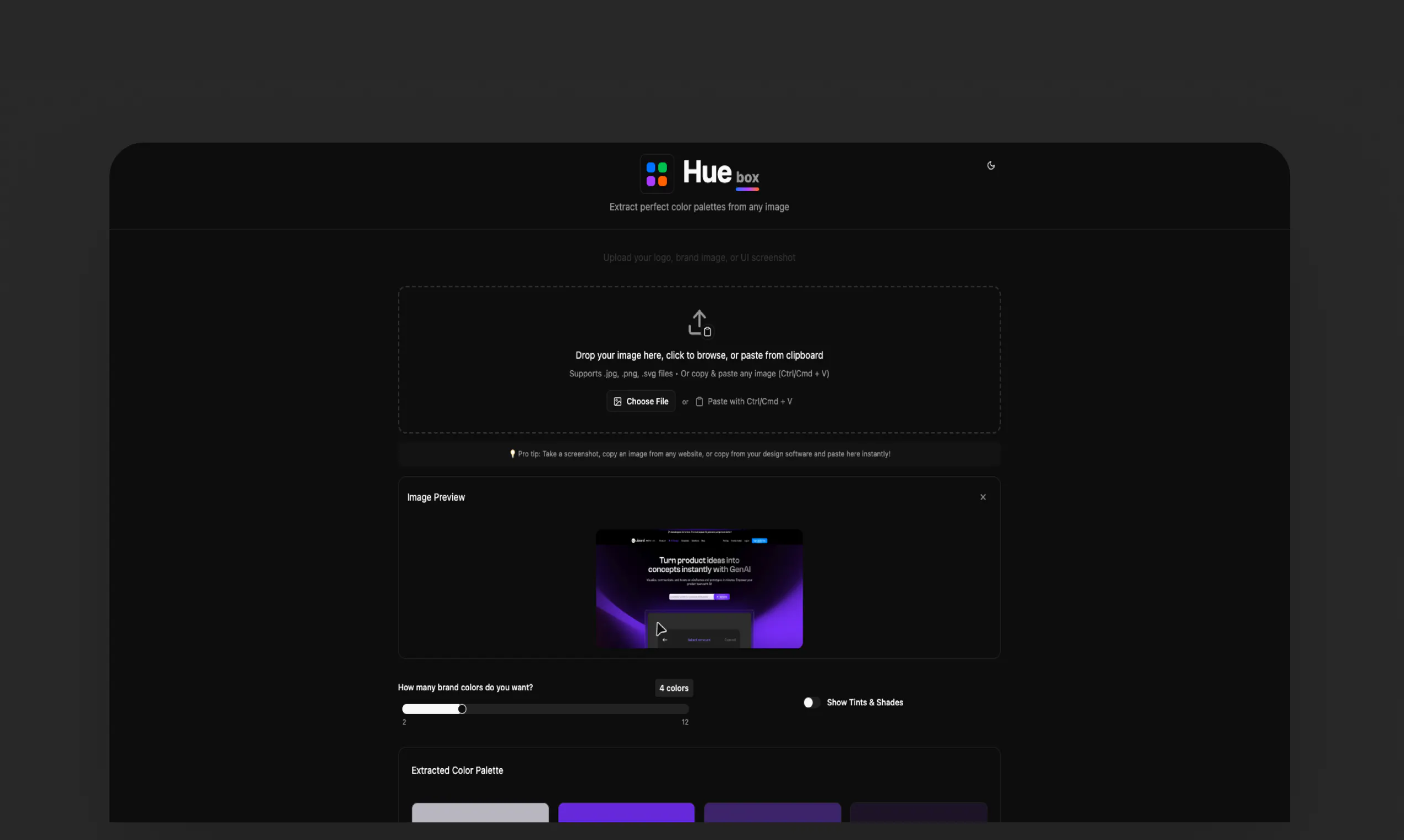 Huebox Color Palette Generator gallery image