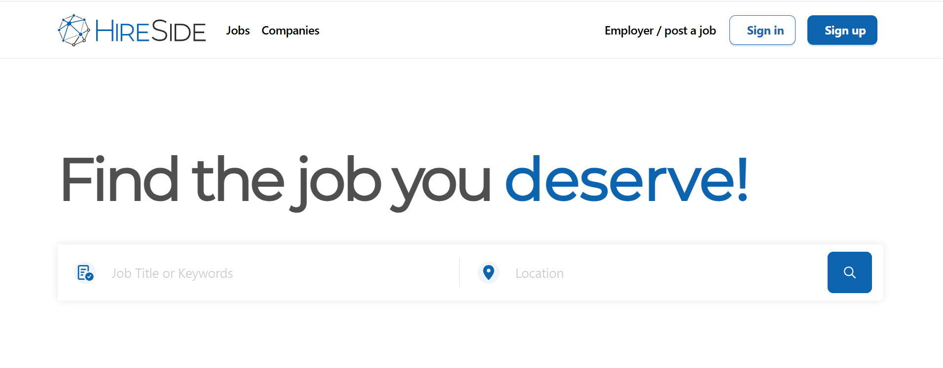 HireSide - Main product screenshot demonstrating key features and user interface