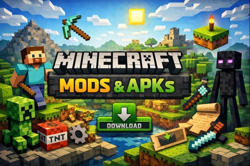 MinecraftAPKKS – Free Minecraft PE APKs - Main product screenshot demonstrating key features and user interface