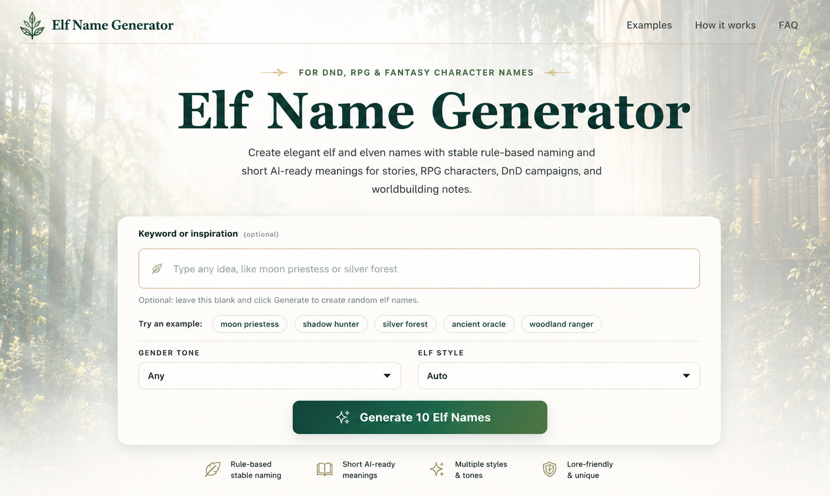 Elf Name Generator gallery image