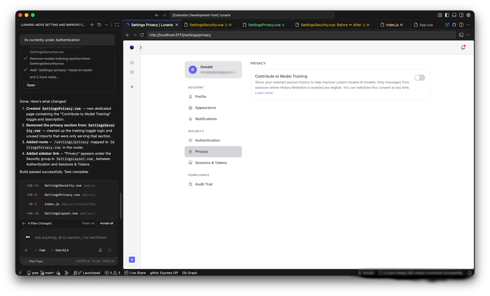 Lunaris screenshot 2
