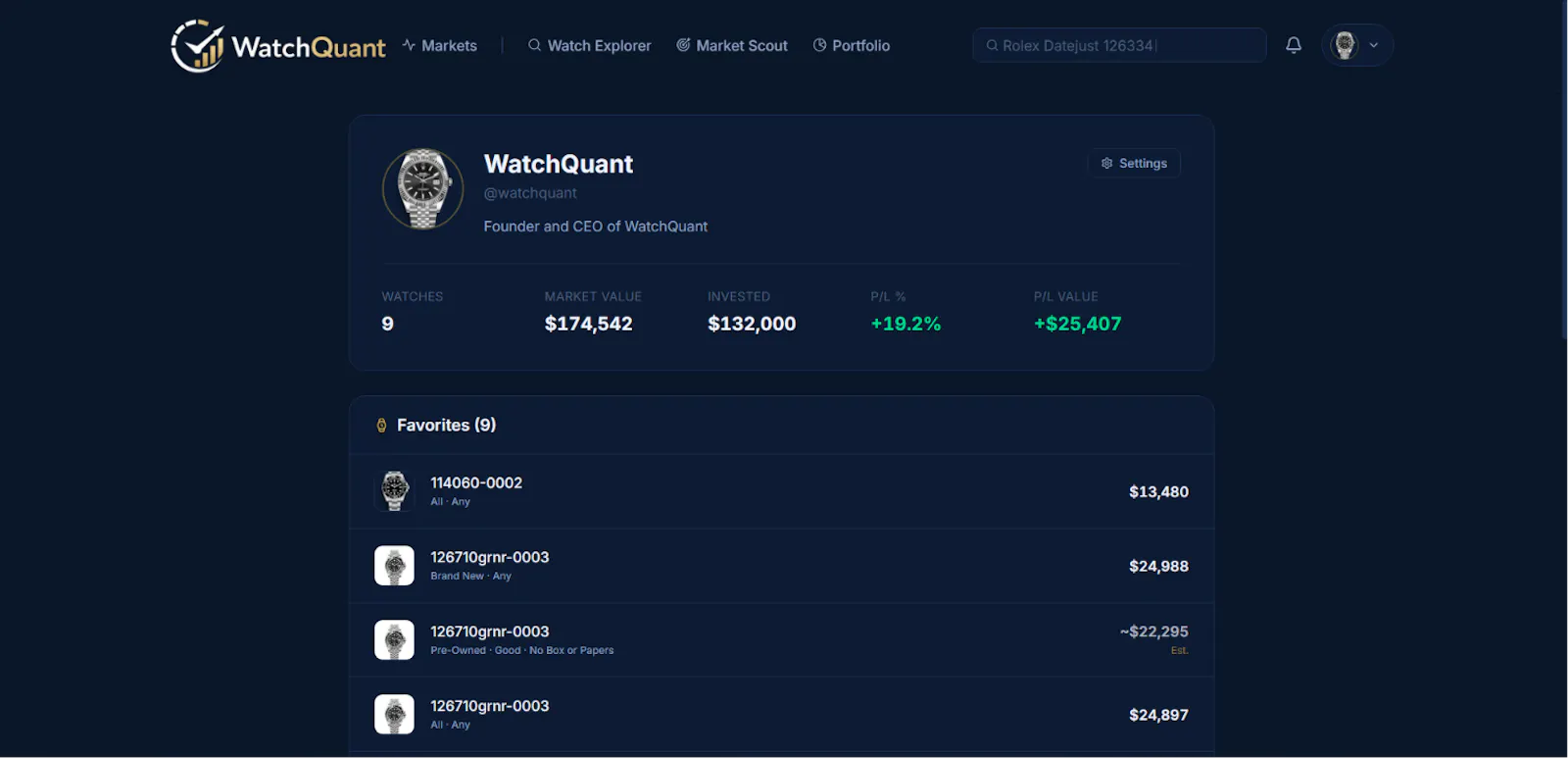 WatchQuant screenshot 8