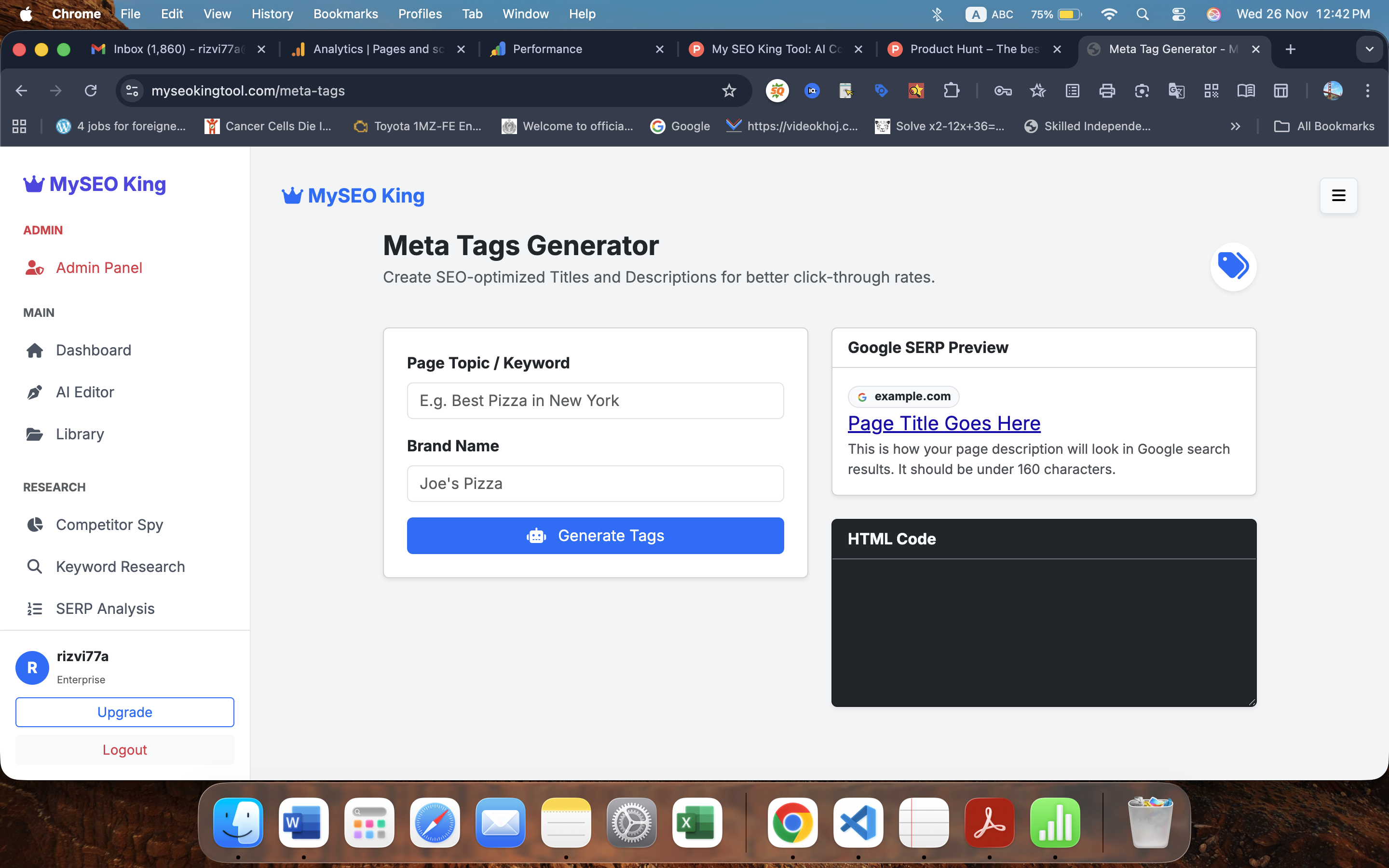 My SEO King Tool gallery image