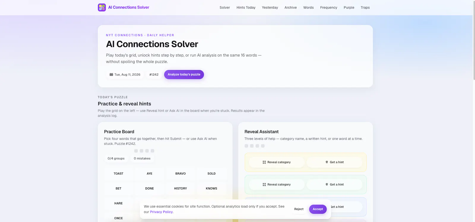 AI Connections Solver screenshot 1