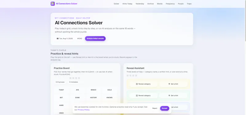 AI Connections Solver screenshot 1