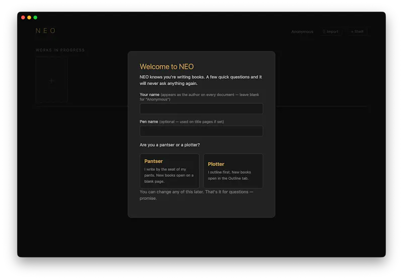 Neo screenshot 1