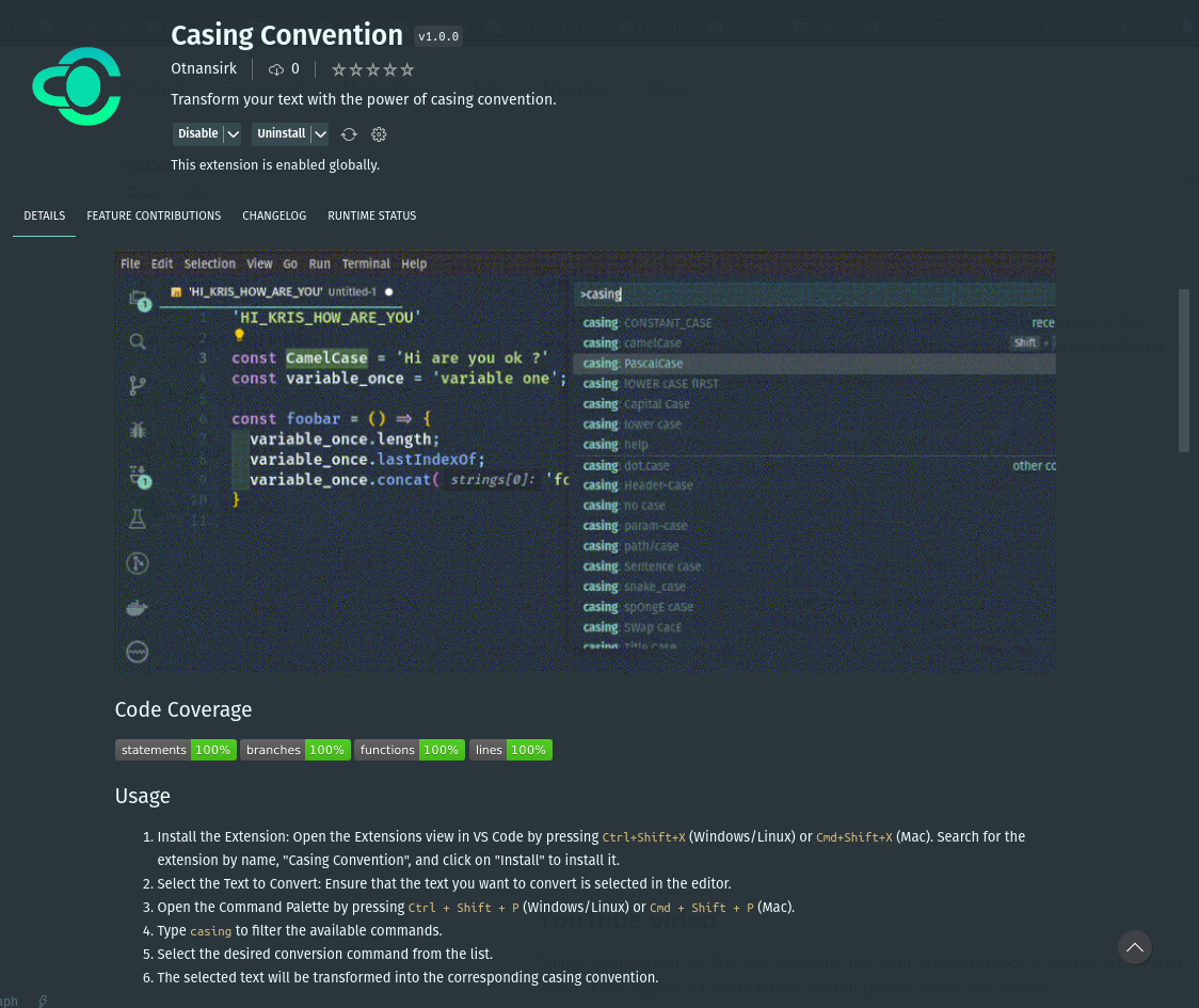 Vscode套管惯例 - 用外壳惯例的力量改变文本媒体5