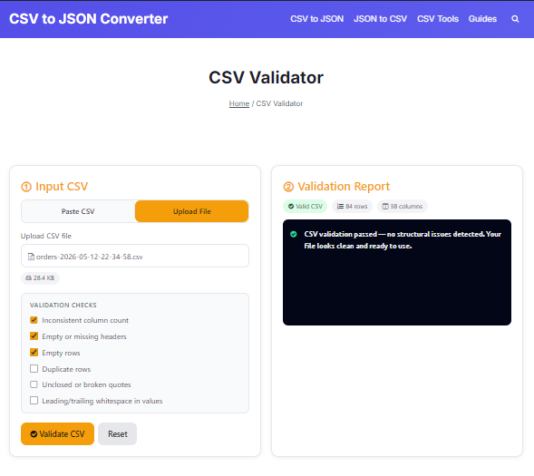 CSV to JSON Converter gallery image